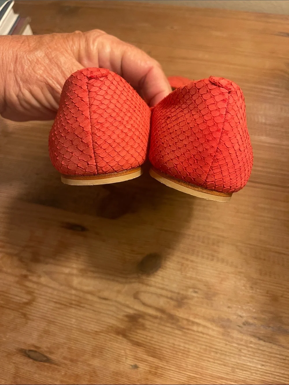Bloch Girls Size Euro 33 - US 3 Coral-Orange Woven Ballet Flats for Kids
